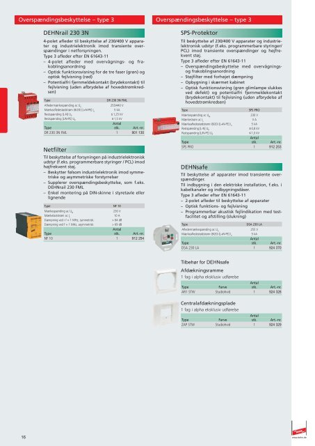 Lyn- og OverspÃ¦ndingsbeskyttelse Oversigtskatalog ... - DESITEK A/S