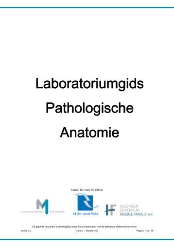 Laboratoriumgids Pathologische Anatomie - AZ Sint-Maarten