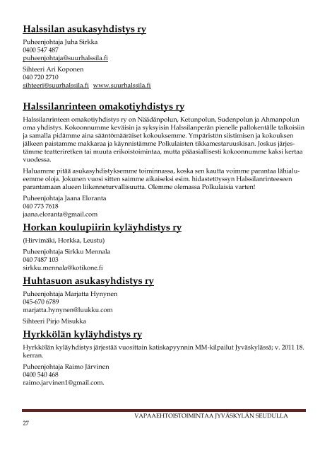 Vapaaehtoiseksi -vihko - JyvÃ¤skylÃ¤n kaupunki