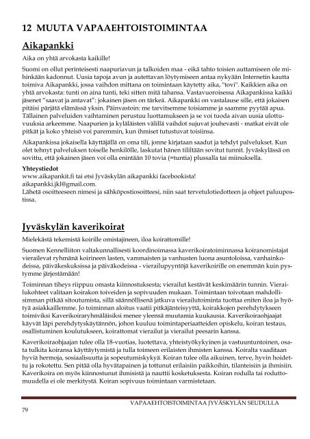 Vapaaehtoiseksi -vihko - JyvÃ¤skylÃ¤n kaupunki