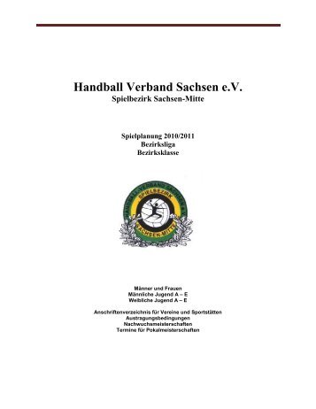 Handball Verband Sachsen eV Spielbezirk Sachsen-Mitte