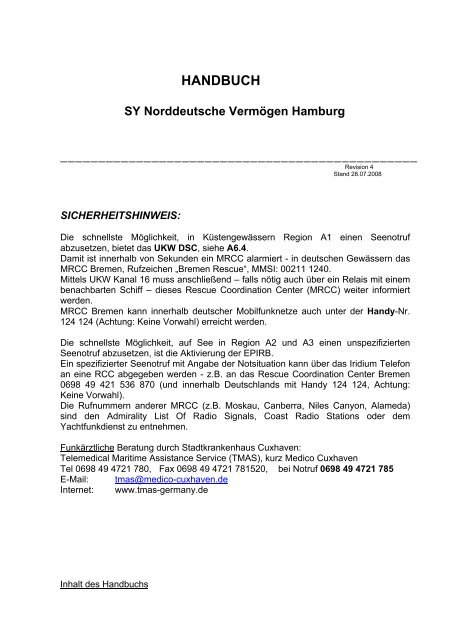 HANDBUCH SY Norddeutsche Vermögen Hamburg