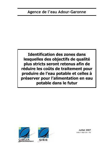 Rapport étude Zones ZOS et ZPF - Agence de l'eau Adour-Garonne