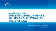 Recent Developments in Australian & US Patent Law & their Impact ...