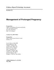 Management of Prolonged Pregnancy - AHRQ Archive - Agency for ...