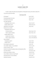 Academic Calendar 2011