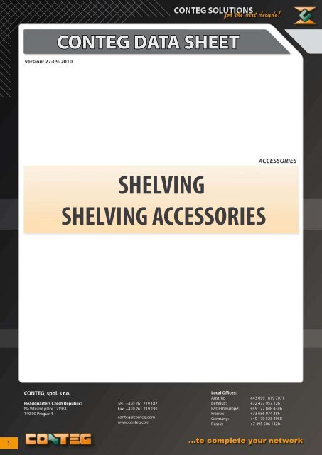 SHELVING SHELVING ACCESSORIES - Conteg