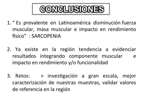 Sarcopenia: epidemiología América Latina. Rossana Apaza Pino.