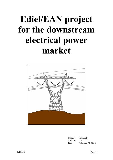 Ediel/EAN project for the downstream electrical power market