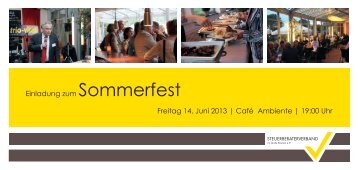 Einladung zum Sommerfest Freitag 14. Juni 2013 ... - Stbv Bremen