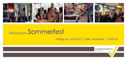 Einladung zum Sommerfest Freitag 14. Juni 2013 ... - Stbv Bremen