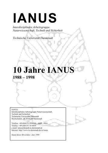 10 Jahre IANUS - IANUS - Technische Universität Darmstadt