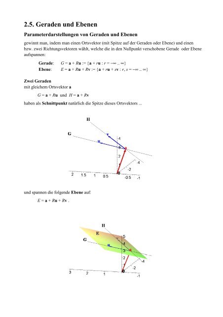 2.5. Geraden und Ebenen