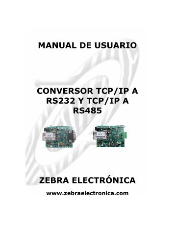 Manual Conv TCP v3 Sep-09 - Zebra Electronica