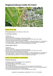Wegbeschreibung Urdorf (PDF 147 kb) - Credita
