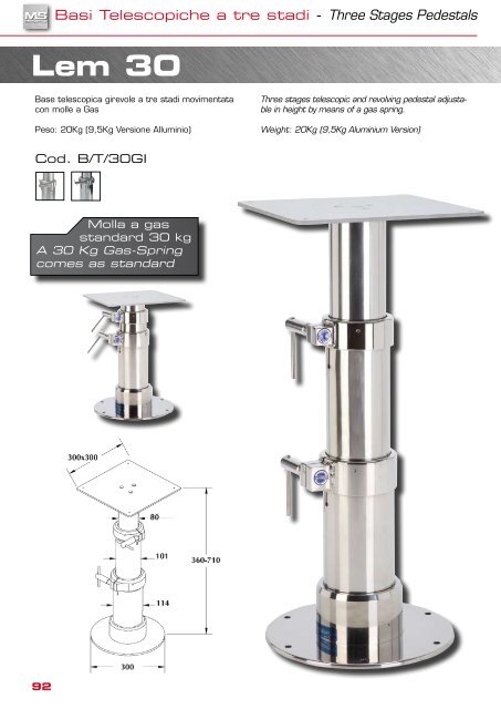 Basi Pedestals - Calibra Marine International