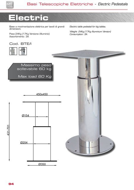 Basi Pedestals - Calibra Marine International