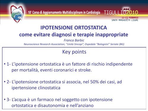 Ipotensione Ortostatica e Ipertensione Clinostatica - TigullioCardio