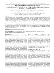 Nasal Carriage Rate of Staphylococcus aureus in Hospital ...