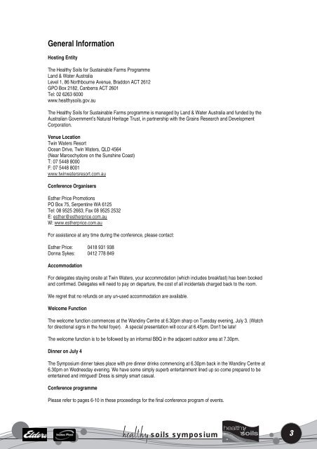The Healthy Soils Symposium Proceedings - Land and Water Australia