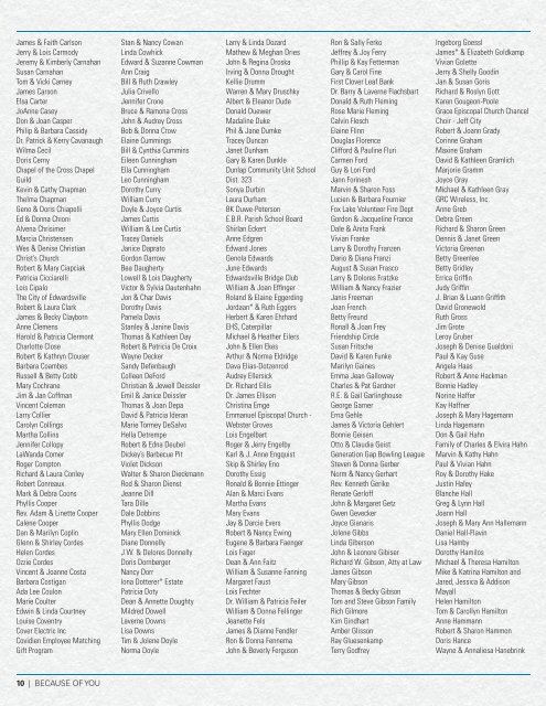 to see a full list of 2012 donors. - Lutheran Senior Services