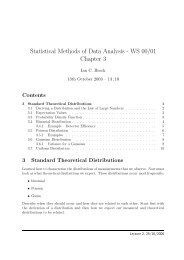 Statistical Methods of Data Analysis - WS 00/01 Chapter 3 - ZEUS