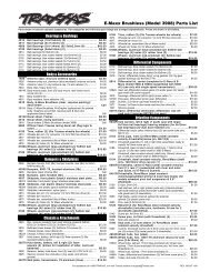 E Maxx Brushless Model 3908 Parts List E Maxx Brushless Model 3908 Parts List