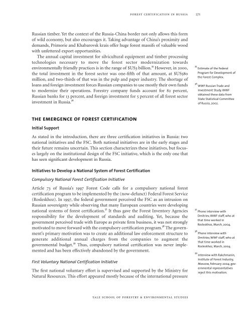 Forest Certification in Developing and Transitioning ... - UTas ePrints