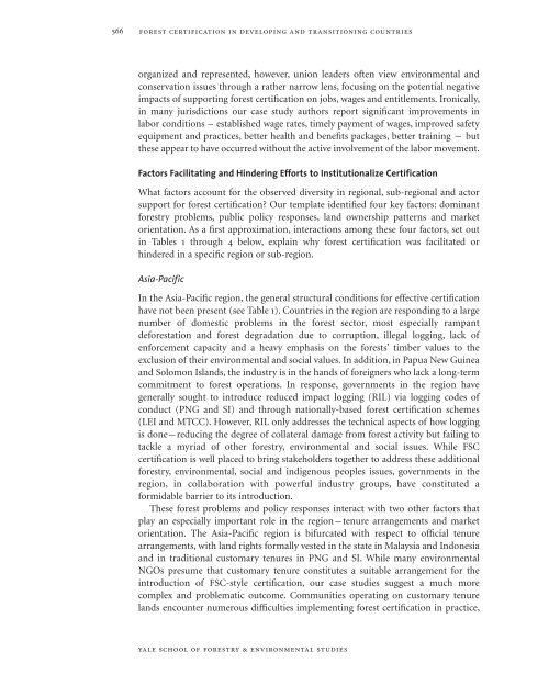 Forest Certification in Developing and Transitioning ... - UTas ePrints