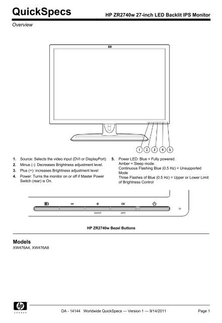 Hp zr2740w outlet