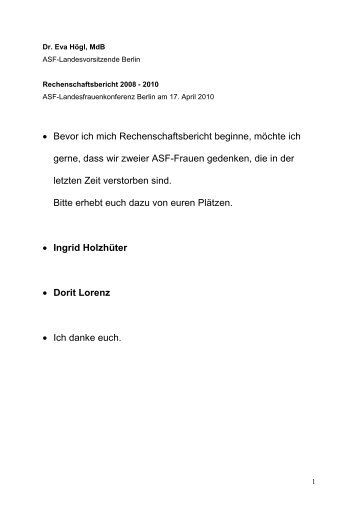Rechenschaftsbericht 2008 - 2010 - SPD Berlin