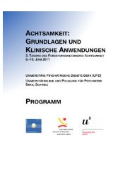 Programm zur Achtsamkeitstagung - UniversitÃ¤tsklinikum Freiburg