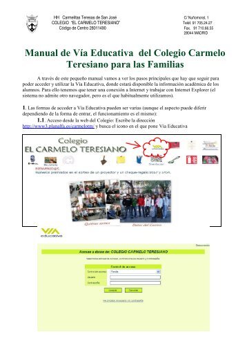 Manual de Vía Educativa del Colegio Carmelo Teresiano ... - Plan alfa