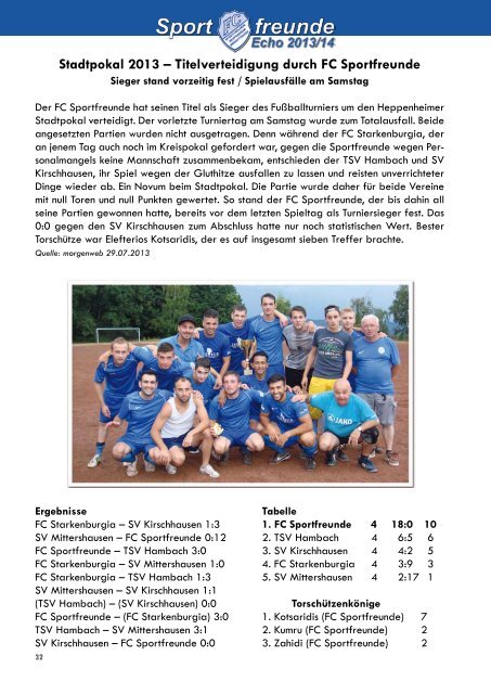 Sportfreunde-Echo 2013/14 - FC Sportfreunde Heppenheim