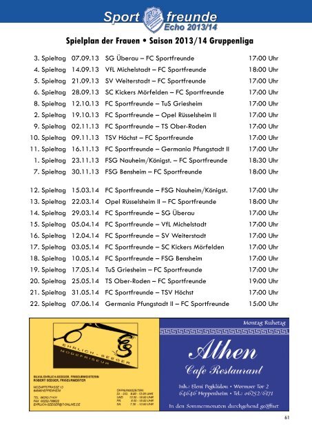 Sportfreunde-Echo 2013/14 - FC Sportfreunde Heppenheim