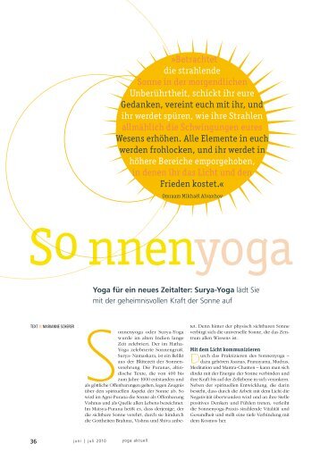 Interview mit Hira Manek zum Herunterladen (PDF) - Sonnen-Yoga