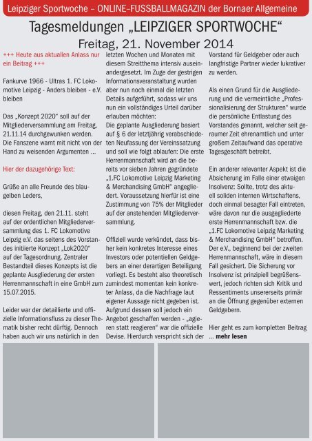 Ausgabe 13 vom 17.11.2014