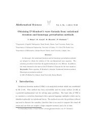 Obtaining D'Alembert's wave formula from variational iteration and ...