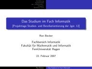 Das Studium im Fach Informatik - FernUniversitÃ¤t in Hagen