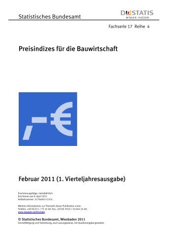 Preisindizes fÃ¼r die Bauwirtschaft - Fachserie 17 Reihe 4