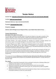 Tender Notice Template - Danish Refugee Council