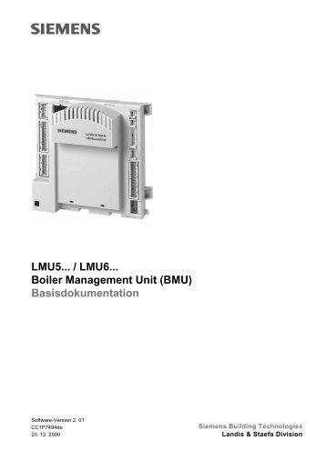 LMU5... / LMU6... Boiler Management Unit (BMU) Basisdokumentation
