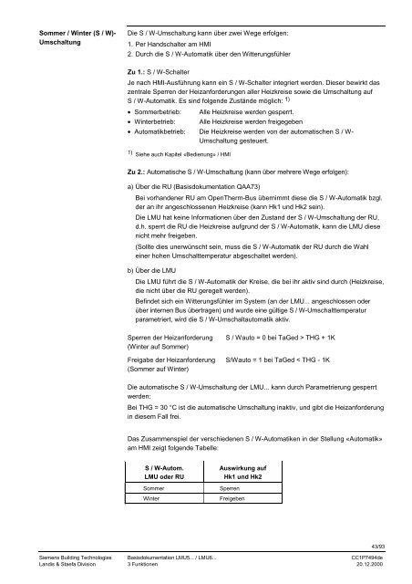 LMU5... / LMU6... Boiler Management Unit (BMU) Basisdokumentation