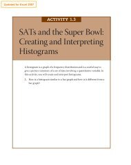 SATs and the Super Bowl: Creating and Interpreting Histograms