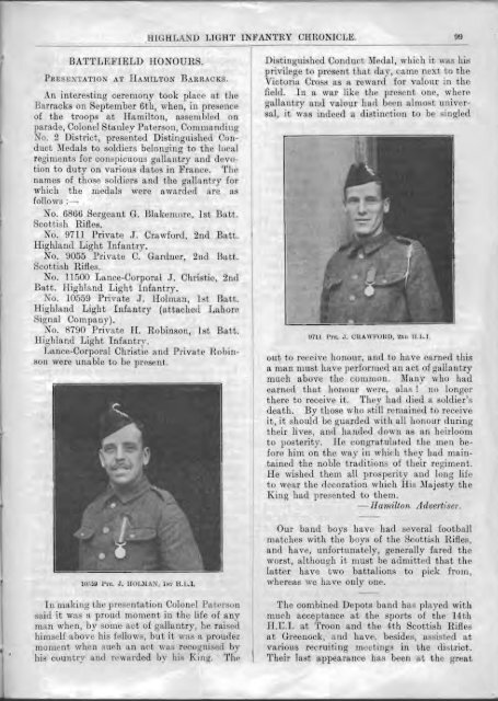 HLI Chronicle 1915 - The Royal Highland Fusiliers