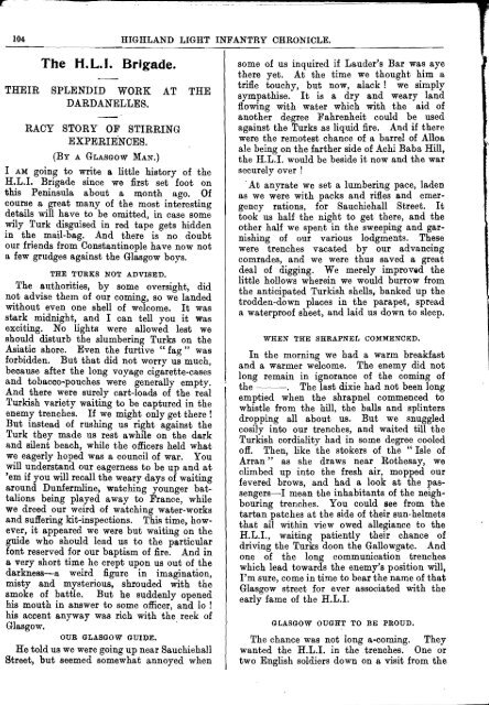 HLI Chronicle 1915 - The Royal Highland Fusiliers