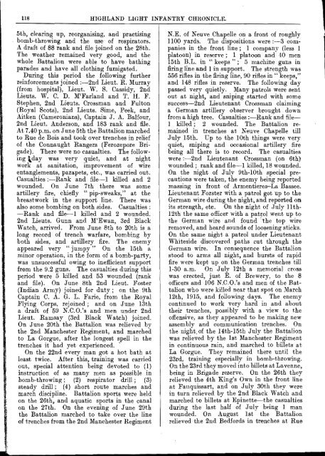 HLI Chronicle 1915 - The Royal Highland Fusiliers