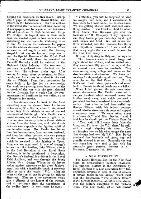 HLI Chronicle 1915 - The Royal Highland Fusiliers