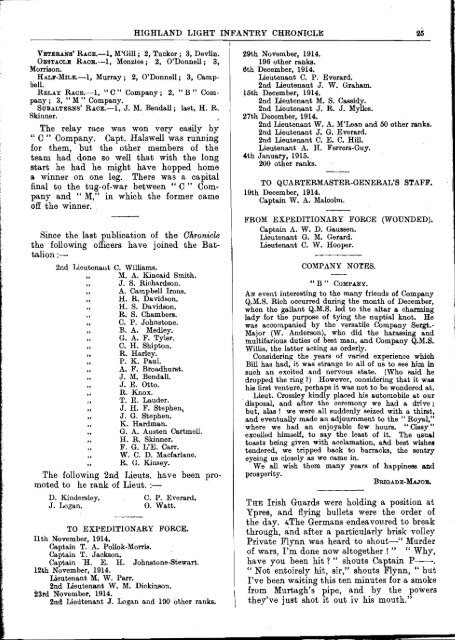HLI Chronicle 1915 - The Royal Highland Fusiliers