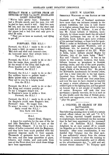 HLI Chronicle 1915 - The Royal Highland Fusiliers